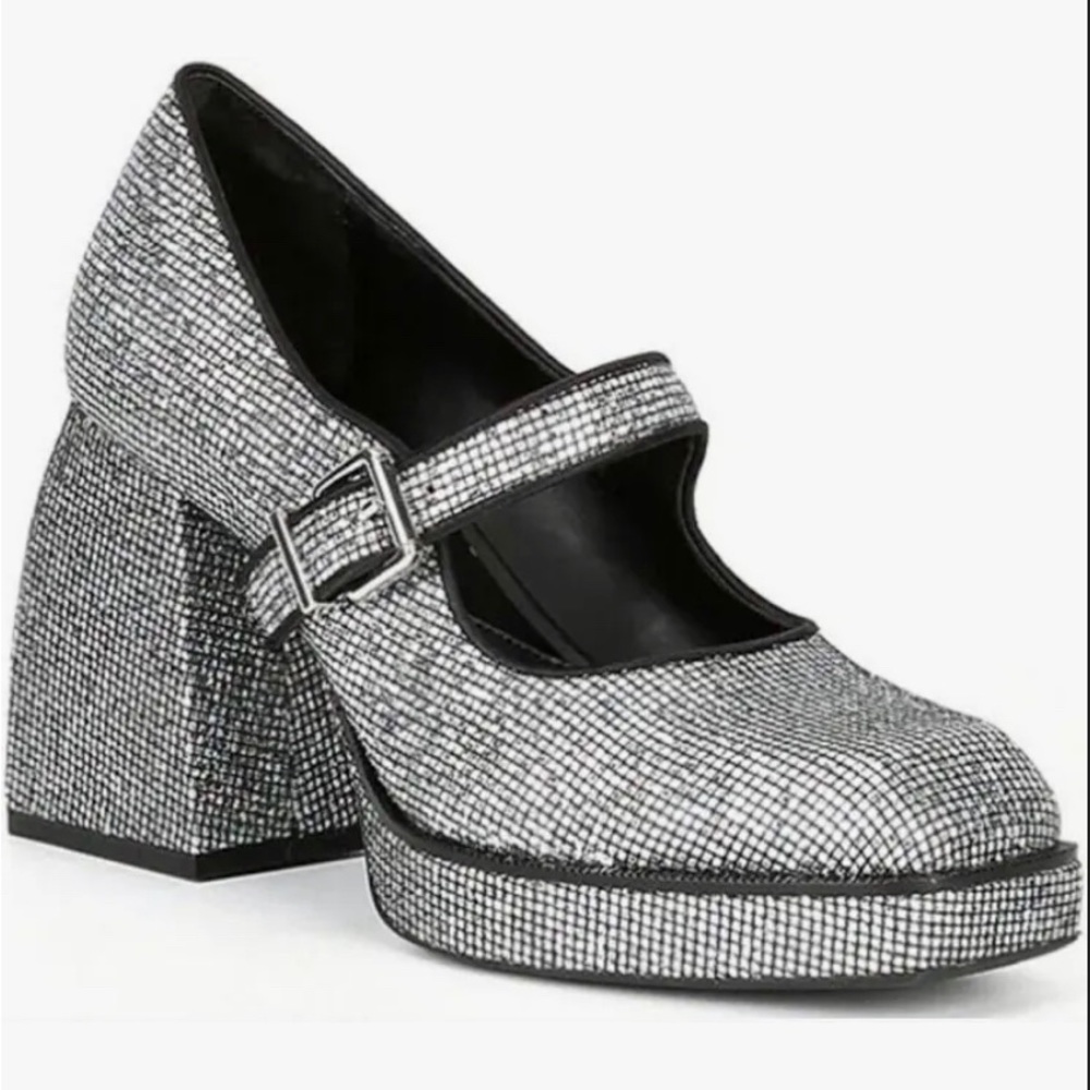 Gianni Bini 2-night Glitter Mary Jane Platform Pumps Size